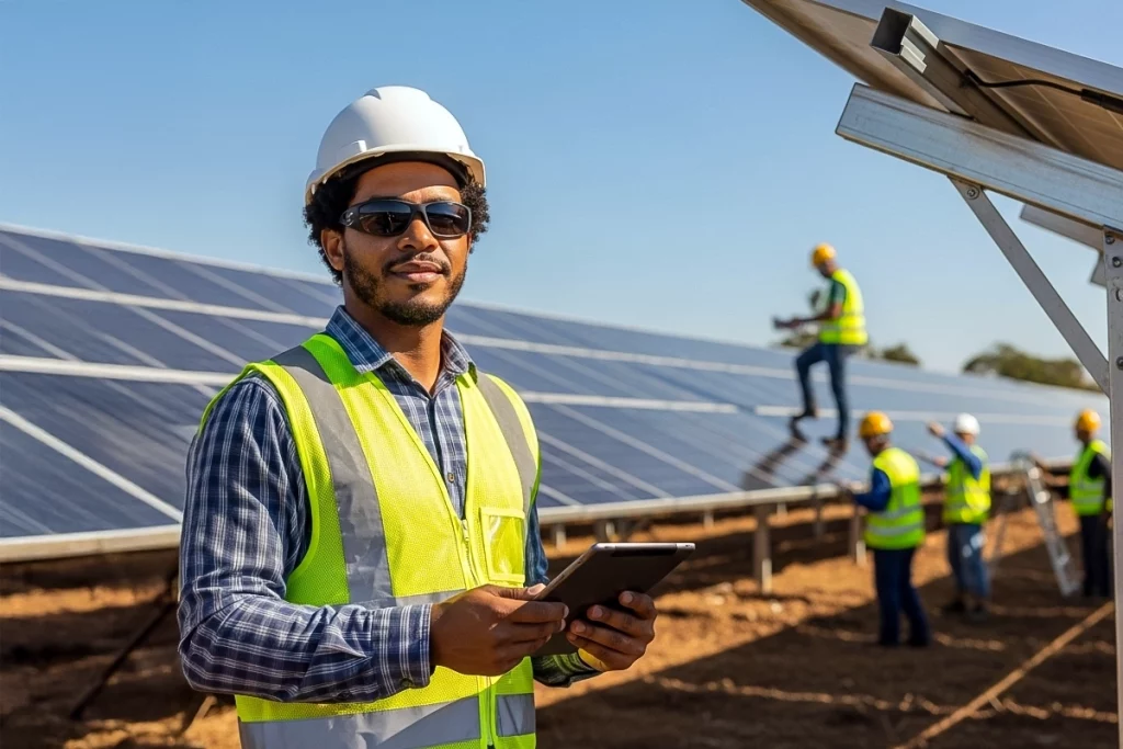 Imigrante qualificado atuando no setor solar americano